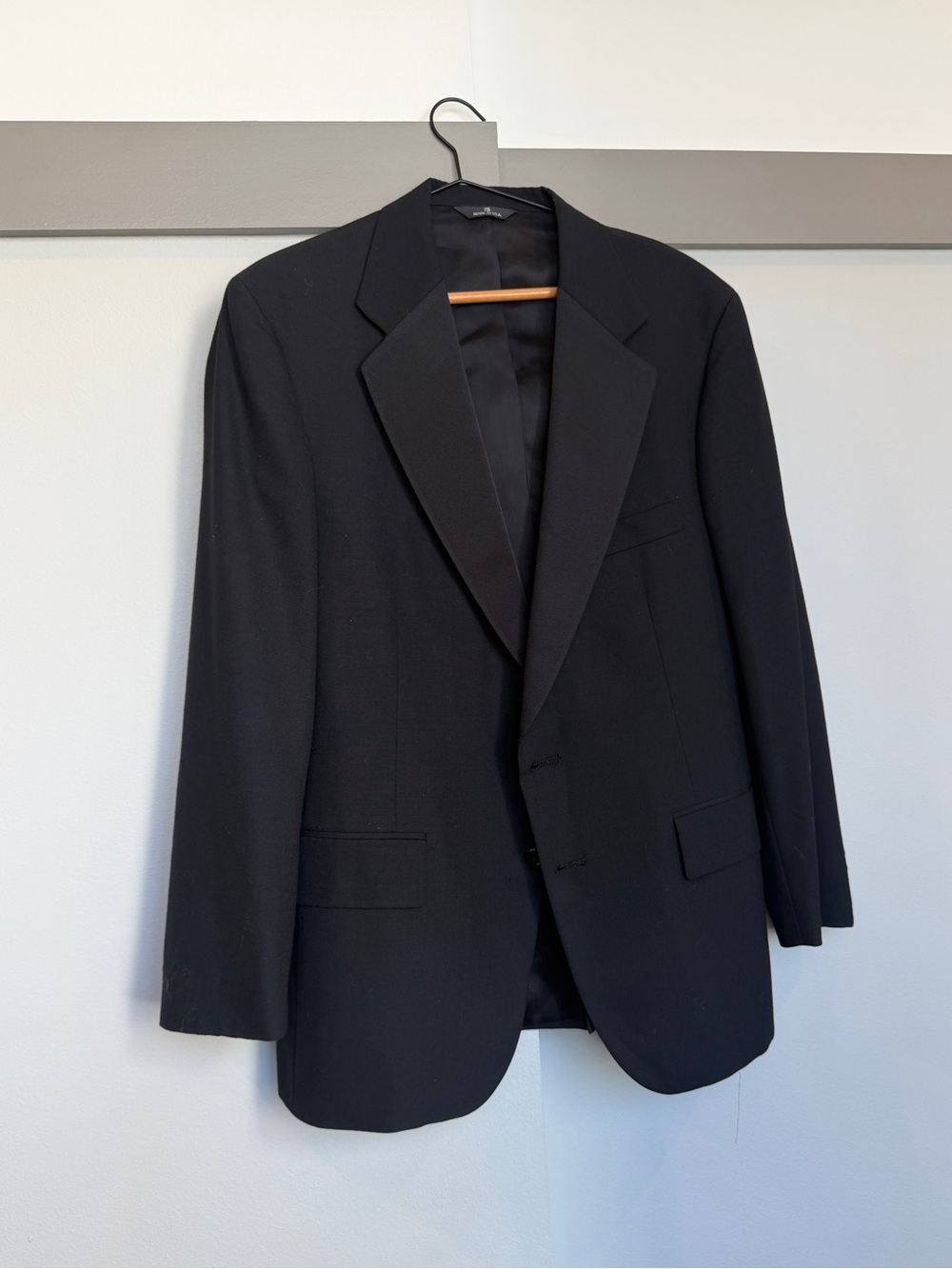 Vintage Ralph Lauren Polo University Club Black Virgin Wool Blazer 40R